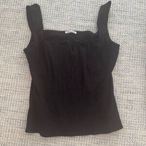 Reformation Black Ossie Knit Tank sz XL